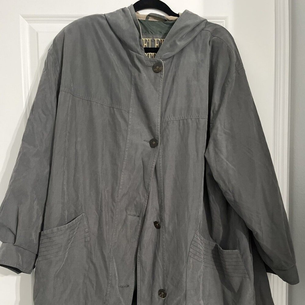 Fleet Street hooded Green Jacket/Coat Polyester Large pre-owned